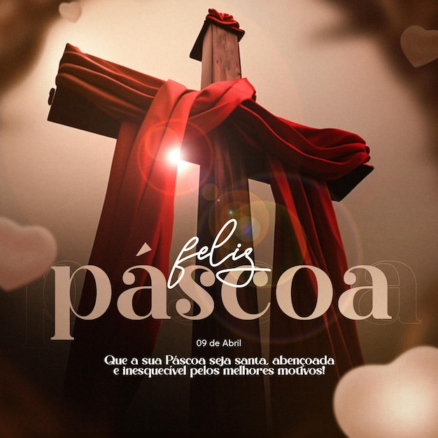 PSD social media happy easter for christianity in portuguese