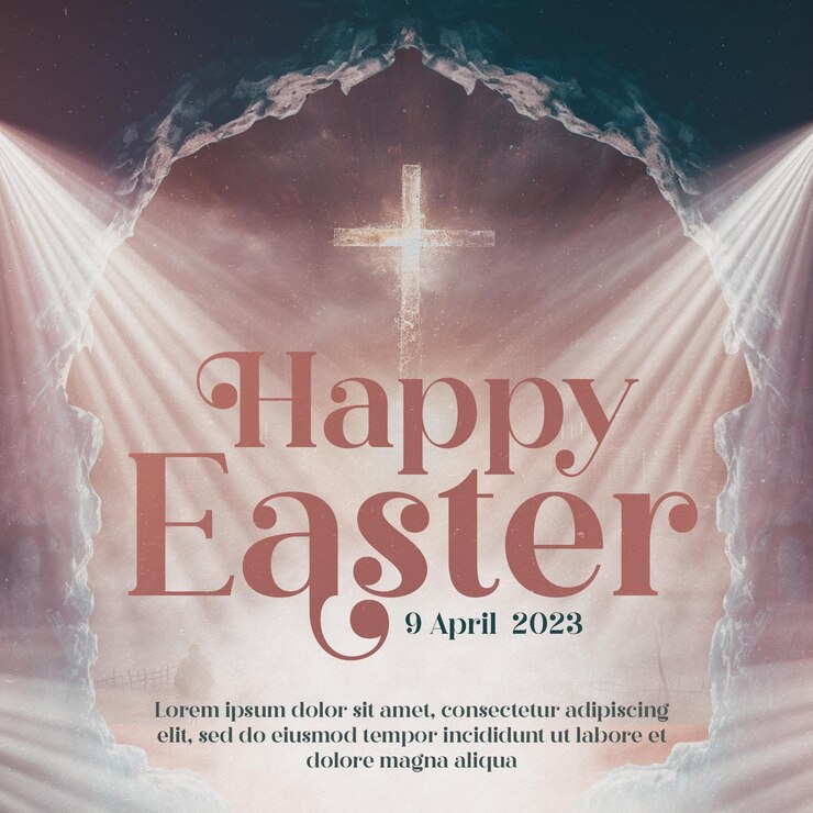 PSD social media happy easter for christianity in portuguese