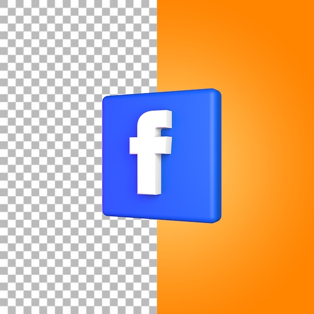 PSD rendering 3d dell'icona dei social media