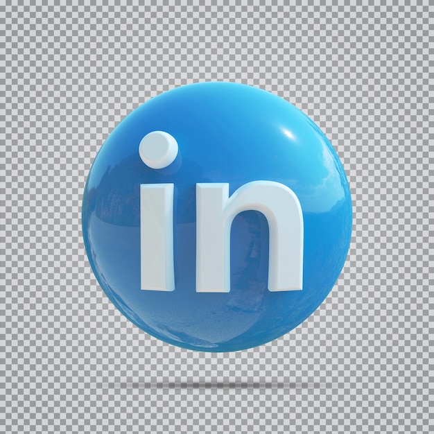 소셜 미디어 아이콘 Linkedin 3d