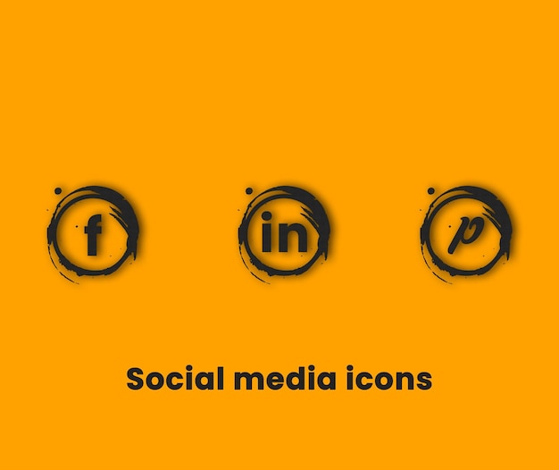 PSD social media icons design