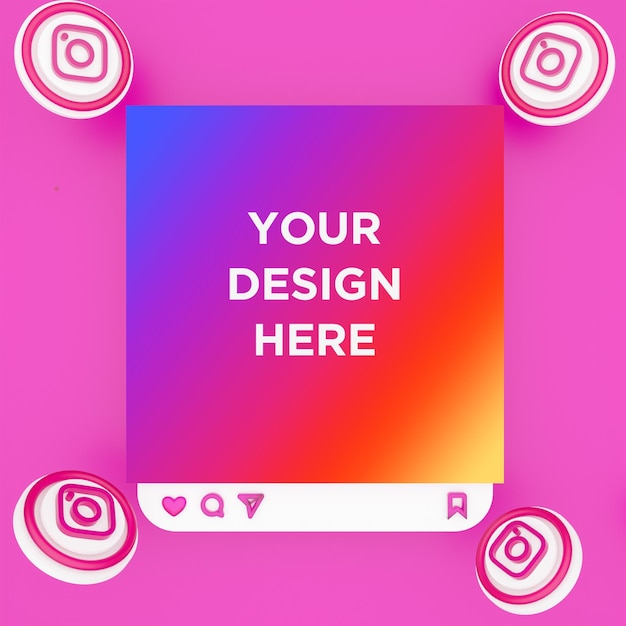 PSD social media instagram post mockup