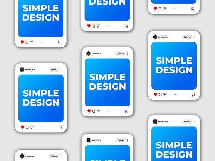 Social media Instagram post template UI interface Mockup