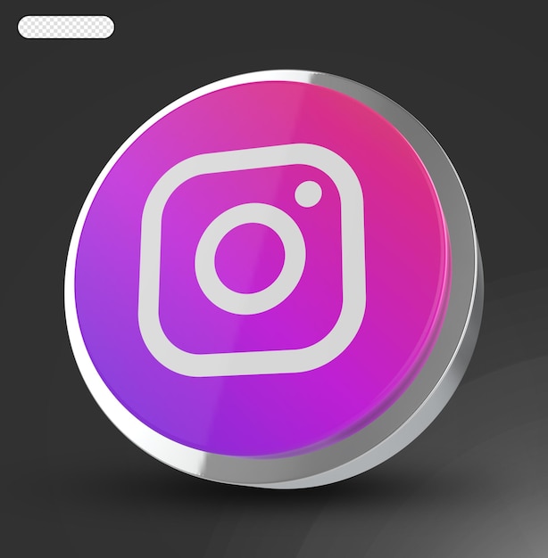 Social media instgram 3d rendering