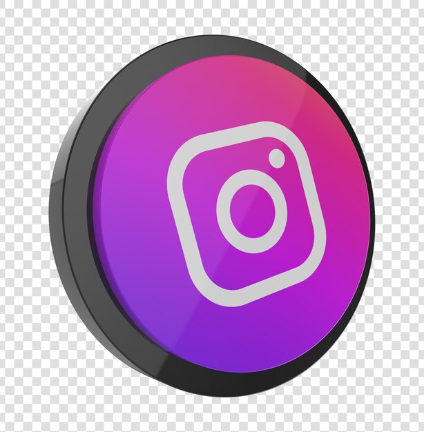 Social media instgram 3d rendering