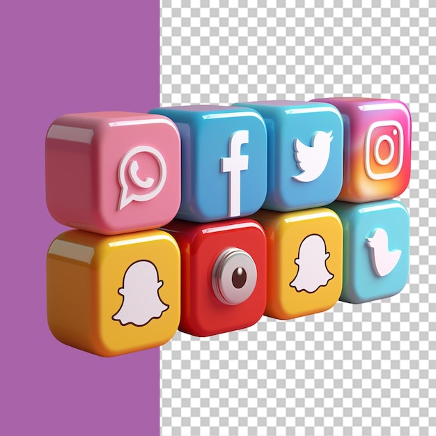 PSD social media and internet illustration