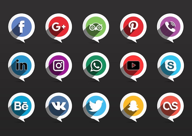 PSD social media kolekcja logo