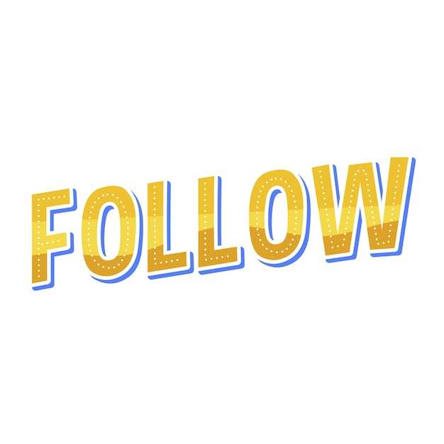 Social media lettering geïsoleerd