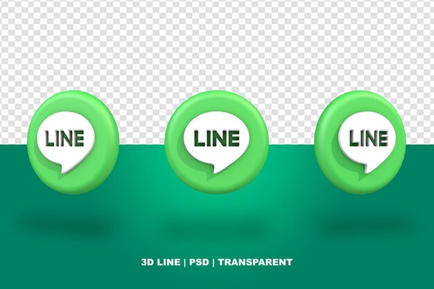 PSD ソーシャル メディア ラインのロゴ