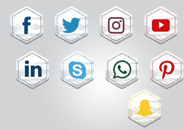 PSD i social media logo collection