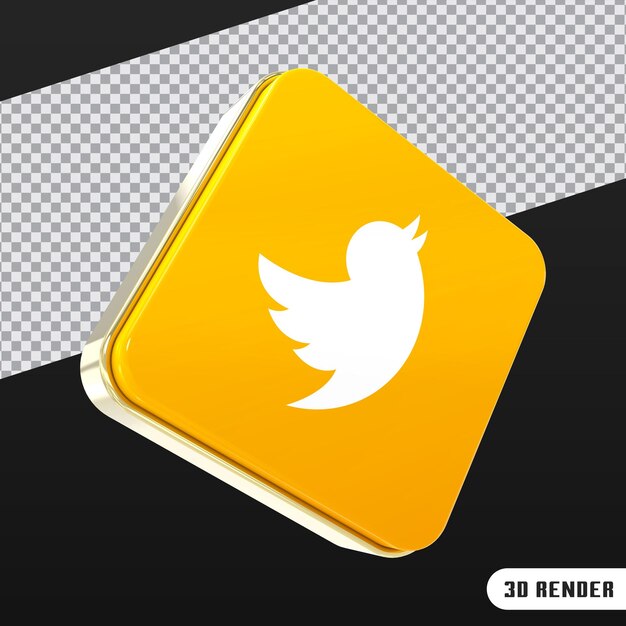 social media logo and icon 3d rendering