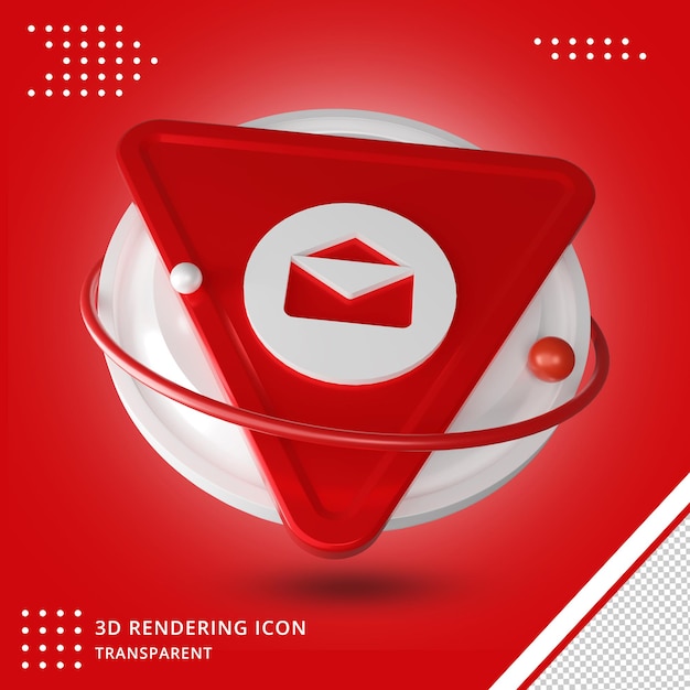 Social media mail messege icona rendering 3d