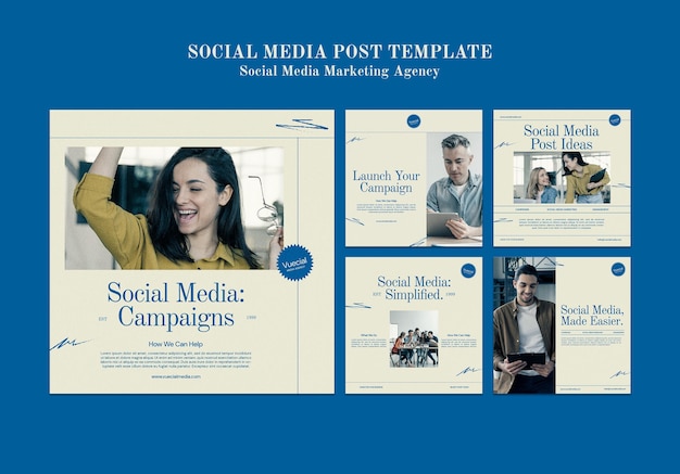 PSD social media marketing agency insta social media post design template