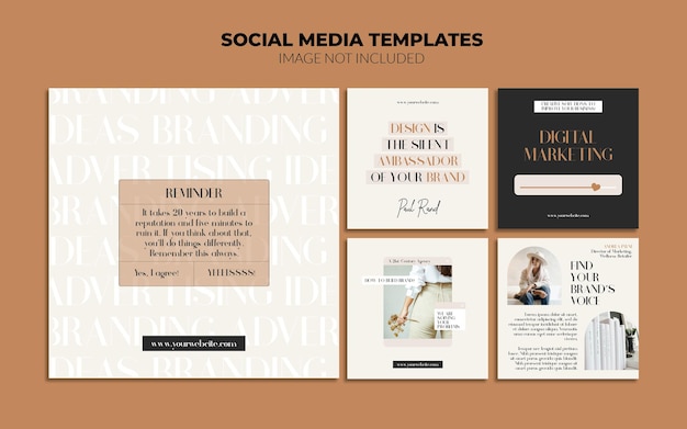 Social media marketing post templates