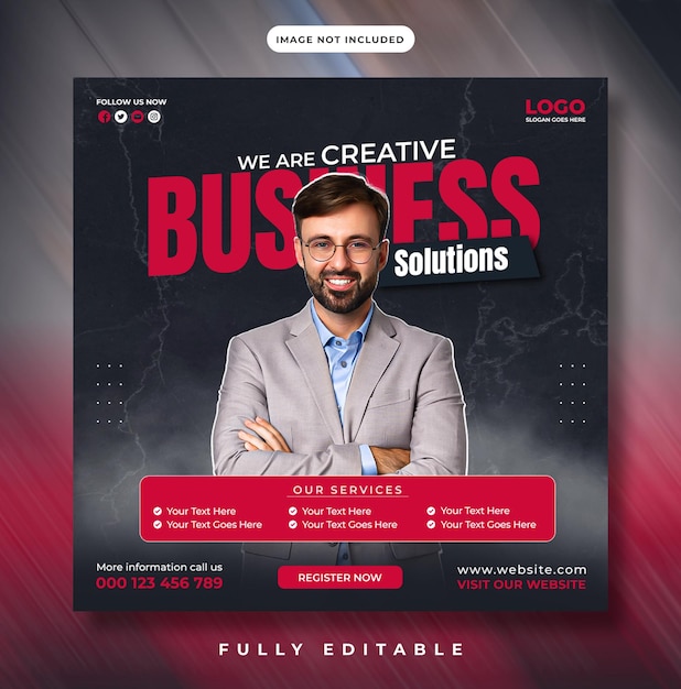 Social media marketing template business post digital marketing banner