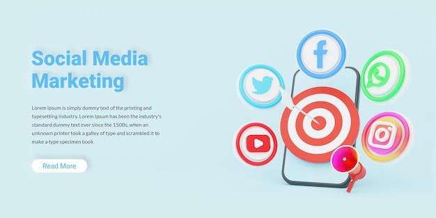 PSD social media marketingconcept