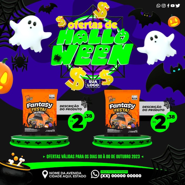 Social media ofertas de halloween