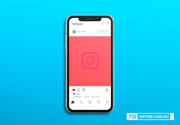 social media phone sceen mockup