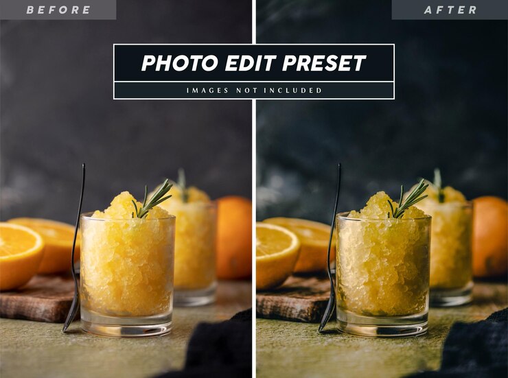 PSD social media photo edit preset filter for restaurant digital marketing page