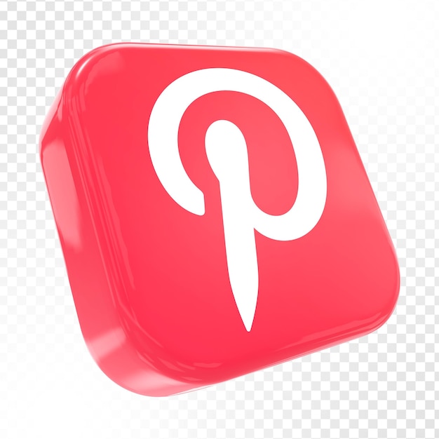 Социальные сети pinterest 3d новый стиль