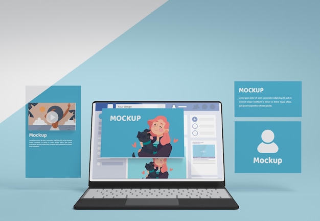 Social media platform mock-up