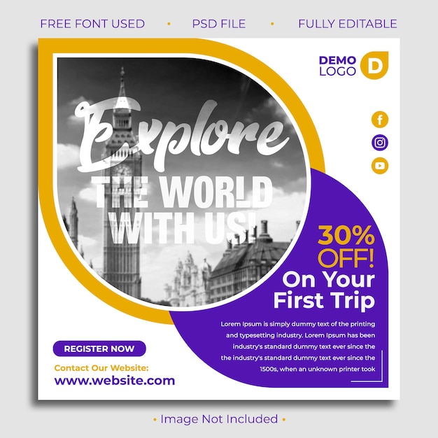 social media post banner design