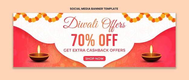PSD social media post banner diwali sale template design