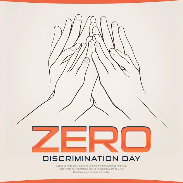 PSD social media post banner template voor zero discrimination day