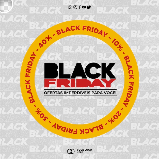 Social media post black friday per campagne di marketing in brasile