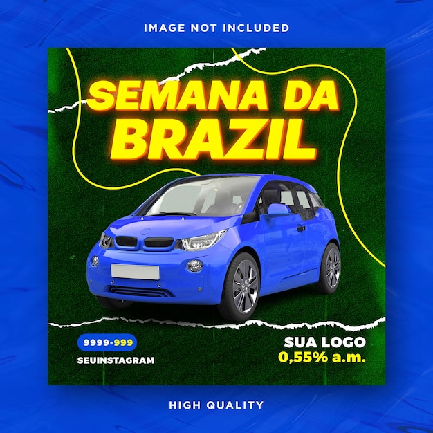 PSD post sui social media per la super vendita di marketing portoghese brasiliano