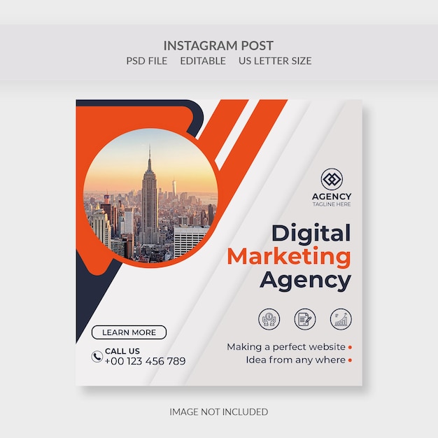 Social media post design for business agency