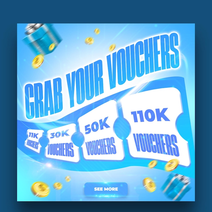 social media post design for gift voucher template design