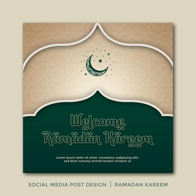 PSD social media post design ramadan kareem nowoczesny prosty design 23