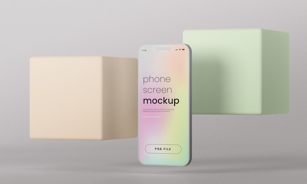 PSD social media post on device mockup