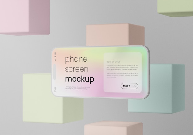 Social media post on device mockup