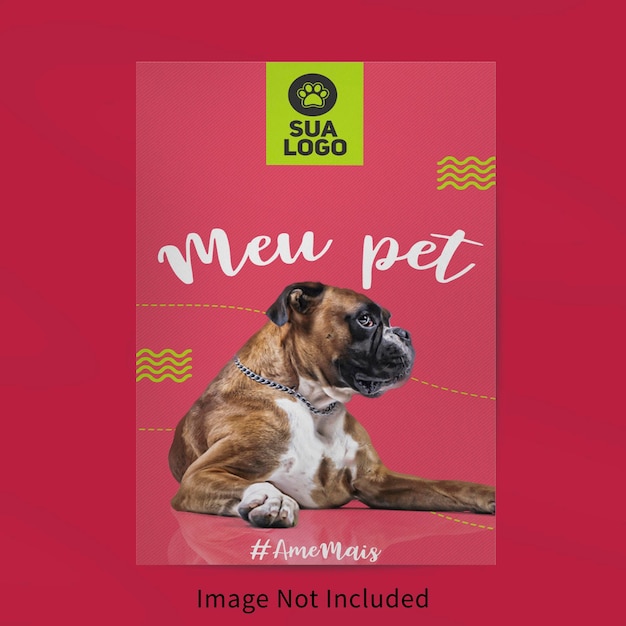 Post sui social media di banner per cani modello di cane