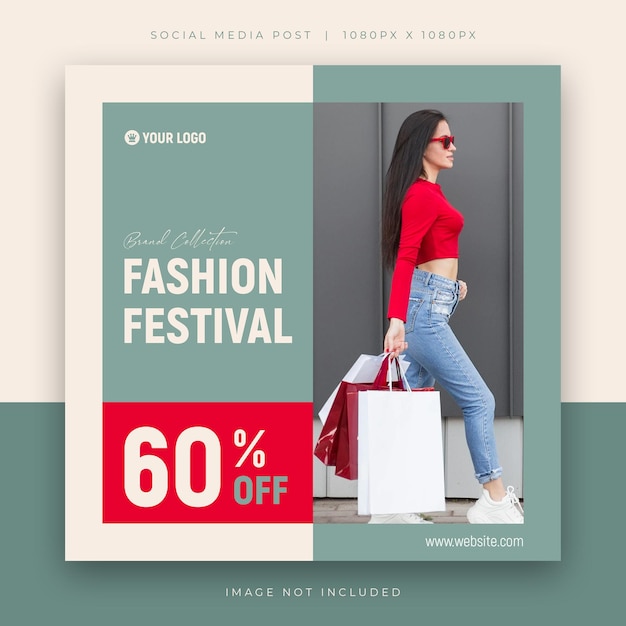 Social Media post fashion sale Editable PSD