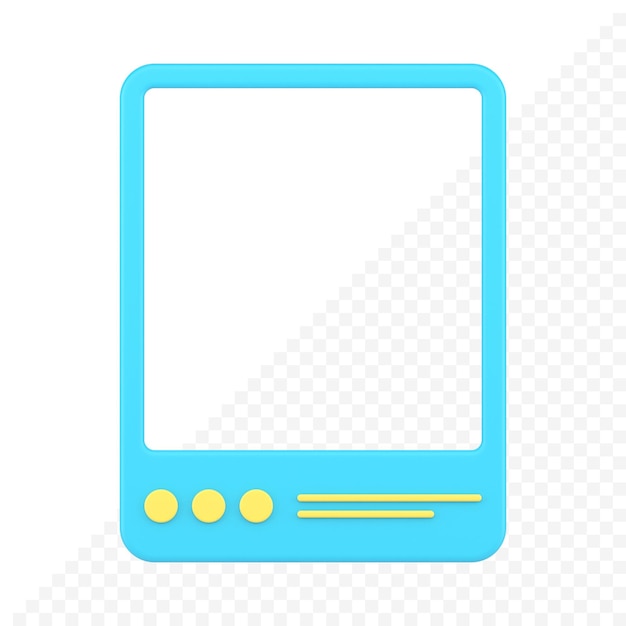 PSD social media post frame 3d icon