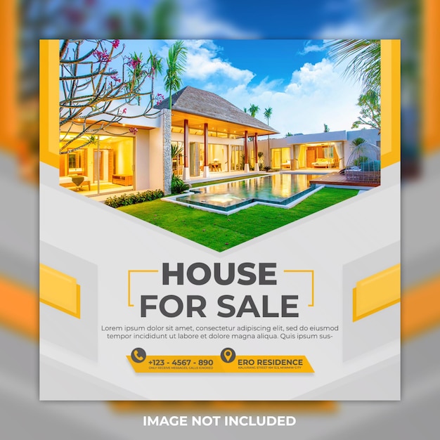 Social media post house for sale and instagram post