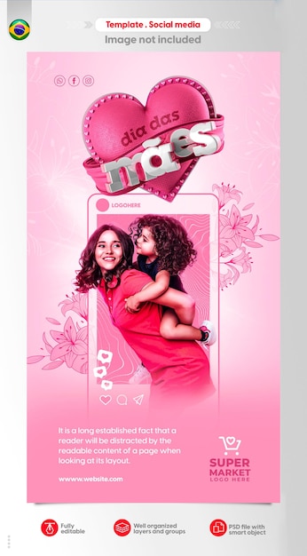 Social media post instagram happy mothers day Premium Psd
