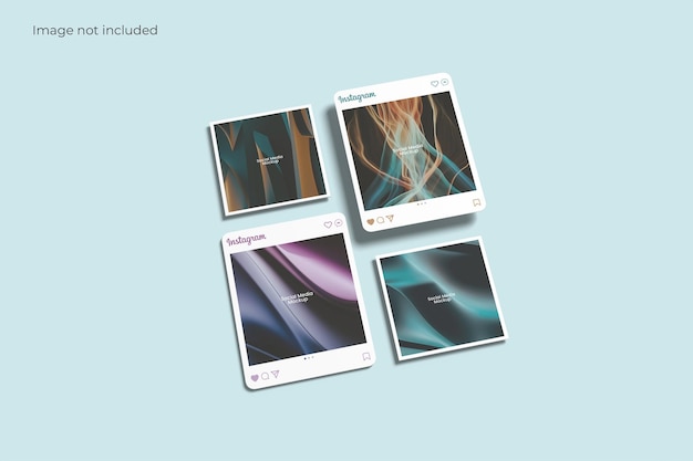 PSD ソーシャルメディア投稿モックアップ