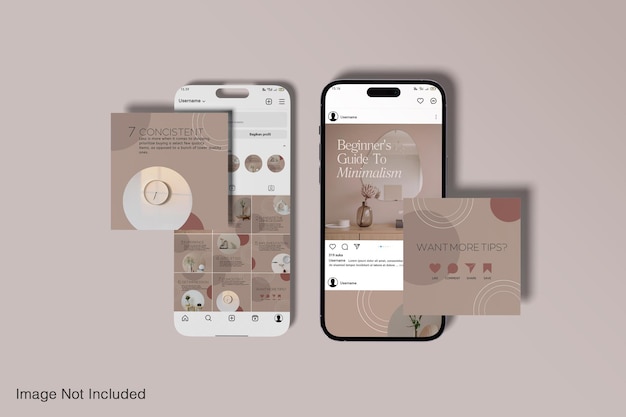 PSD mockup di post sui social media