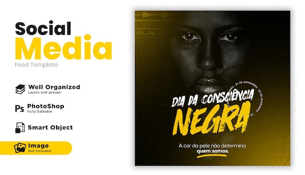 Social media post national day of black consciousness in brazil