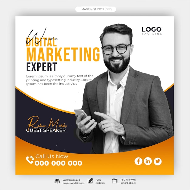 social media post template for digital marketing agency
