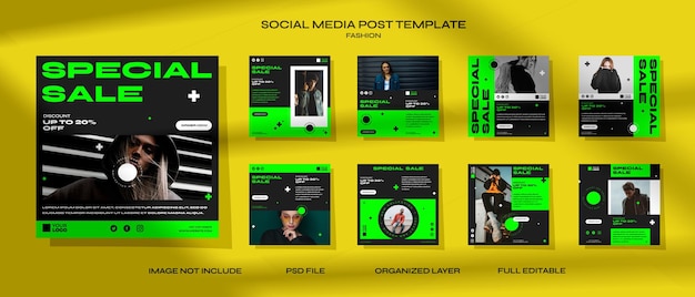 Social media post template for fashion sale