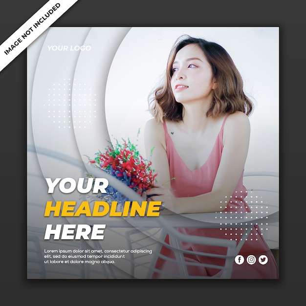 Social media post template instagram fashion sale collection