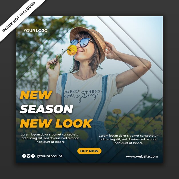 Social media post template instagram fashion sale collection