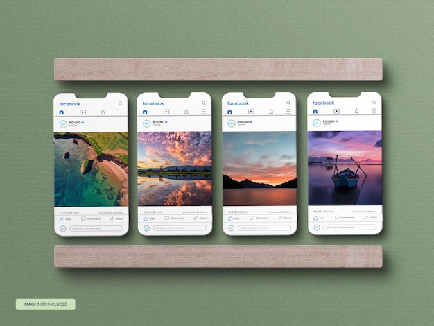 Mockup di modello di post sui social media