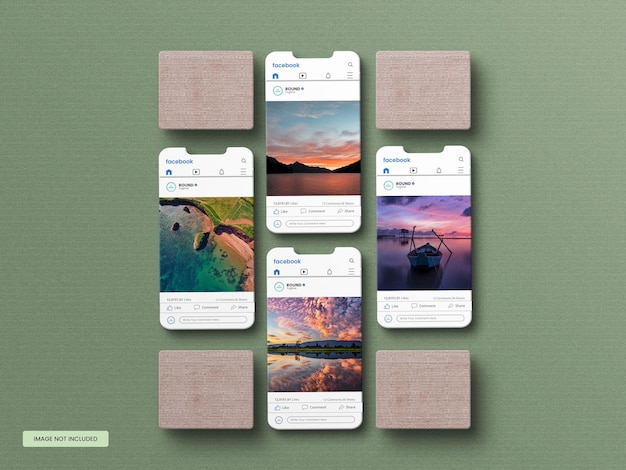 PSD mockup di modello di post sui social media