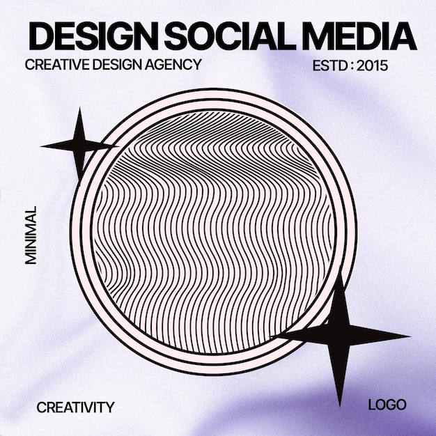 Social media post template of a design agency